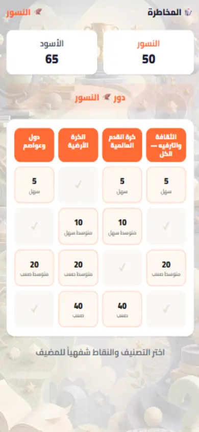 شاشة الفريق: متابعة اللوحة والدور